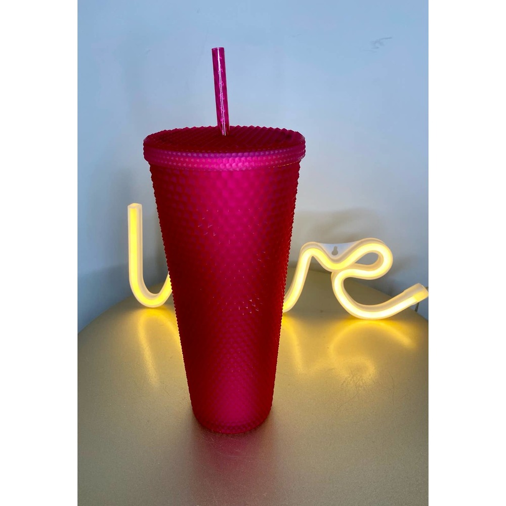 NWT Starbucks Ruby Red Studded/Bling Venti Tumbler. - Picture 1 of 3
